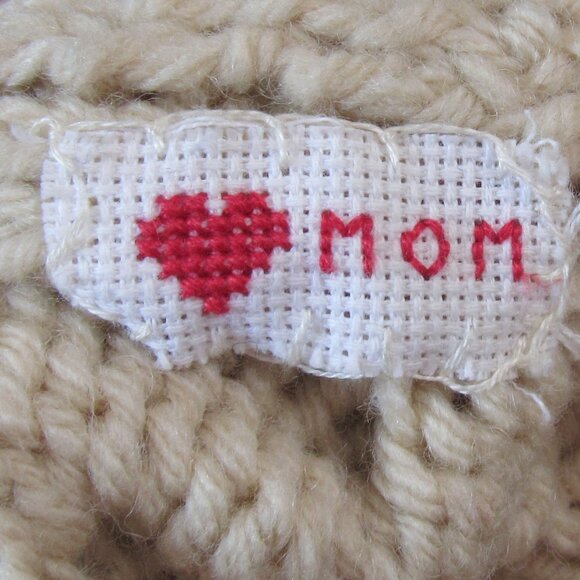 Aran Cable Knit Sweater Knitted by Mom - Picture 5 of 5